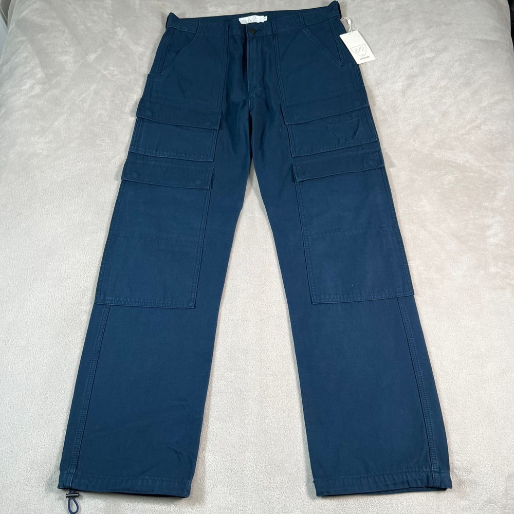 Hudson Brandon Williams Achea Cargo Pants Men's 34 Navy Blue Straight Leg NWT